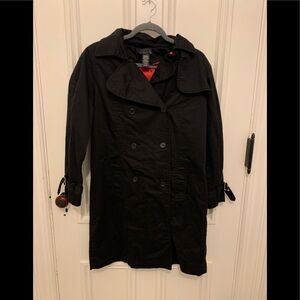Attentions Black trench coat size Medium
